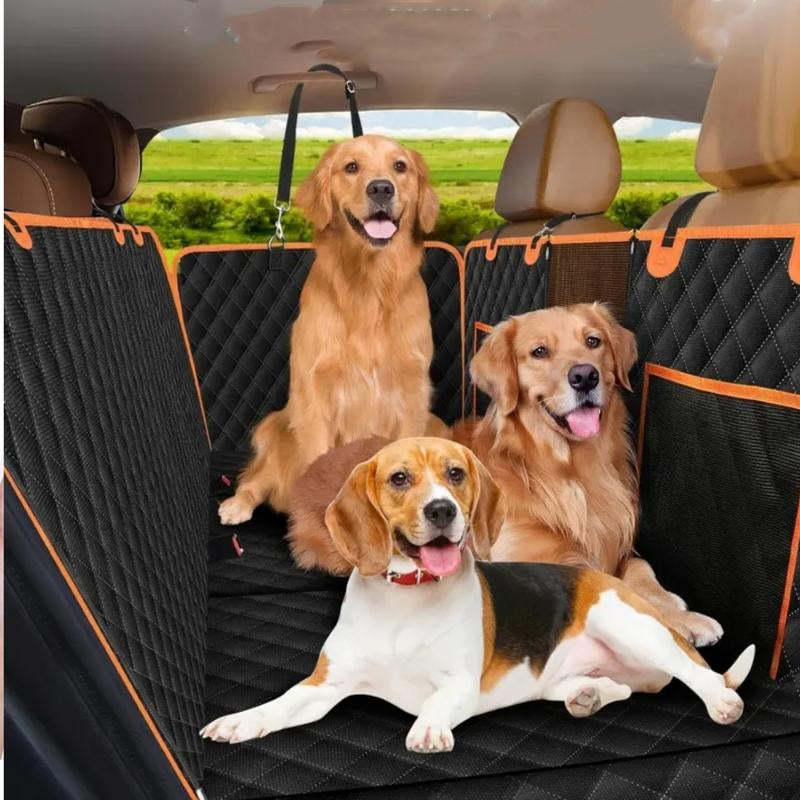 Nw6Lbs Back Seat Extender for Dogs 52X63In- Dog Car Seat Cover for Backseat Hard Bottom 100% Waterproof Dog Hammock for Car Suvs Truck