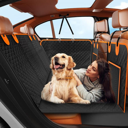 Nw6Lbs Back Seat Extender for Dogs 52X63In- Dog Car Seat Cover for Backseat Hard Bottom 100% Waterproof Dog Hammock for Car Suvs Truck