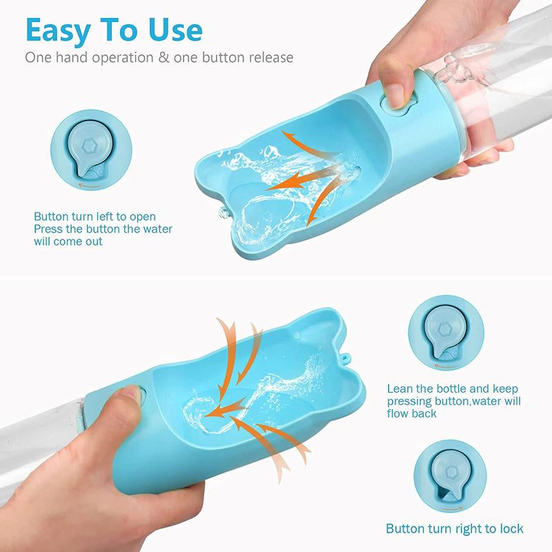 UPSKY Dog Water Bottle Portable Pet Dog Water Bottle with Filter, Leak Proof Dog Water Dispenser Lightweight Dog Travel Water Bottle for Walking, Hiking, Travel UPSKY
