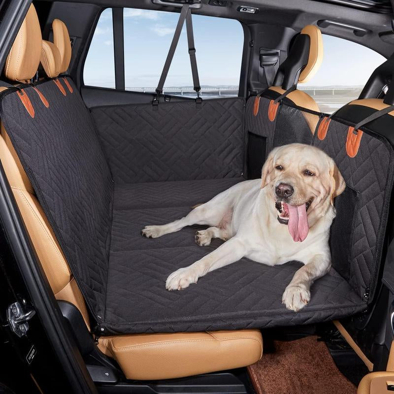 Nw6Lbs Back Seat Extender for Dogs 52X63In- Dog Car Seat Cover for Backseat Hard Bottom 100% Waterproof Dog Hammock for Car Suvs Truck